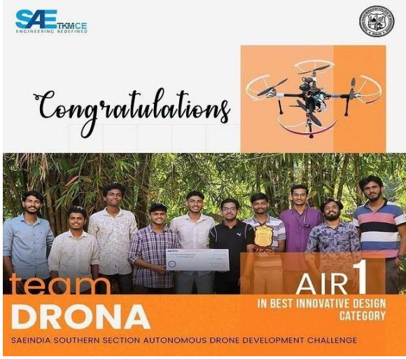 Team DRONA -- SAE TKMCE